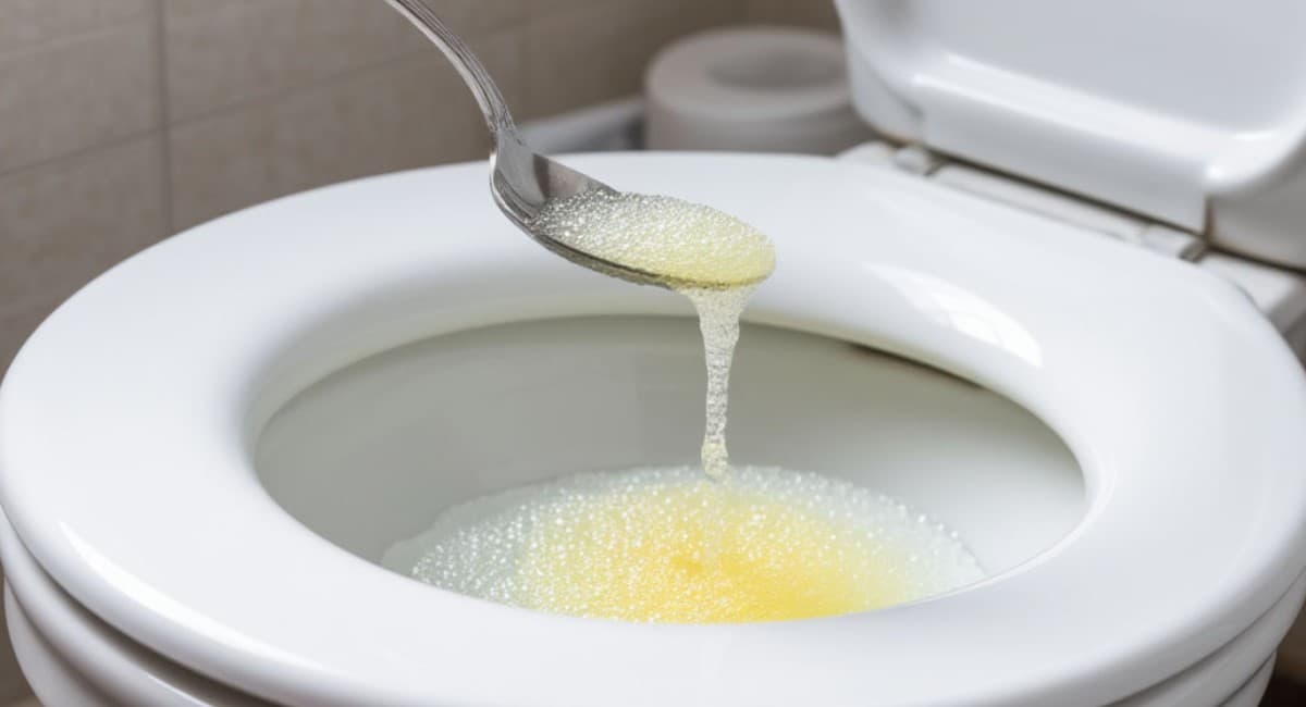 1 столовая ложка в унитаз на ночь — утром налета как не бывало, даже застарелый камень исчезает