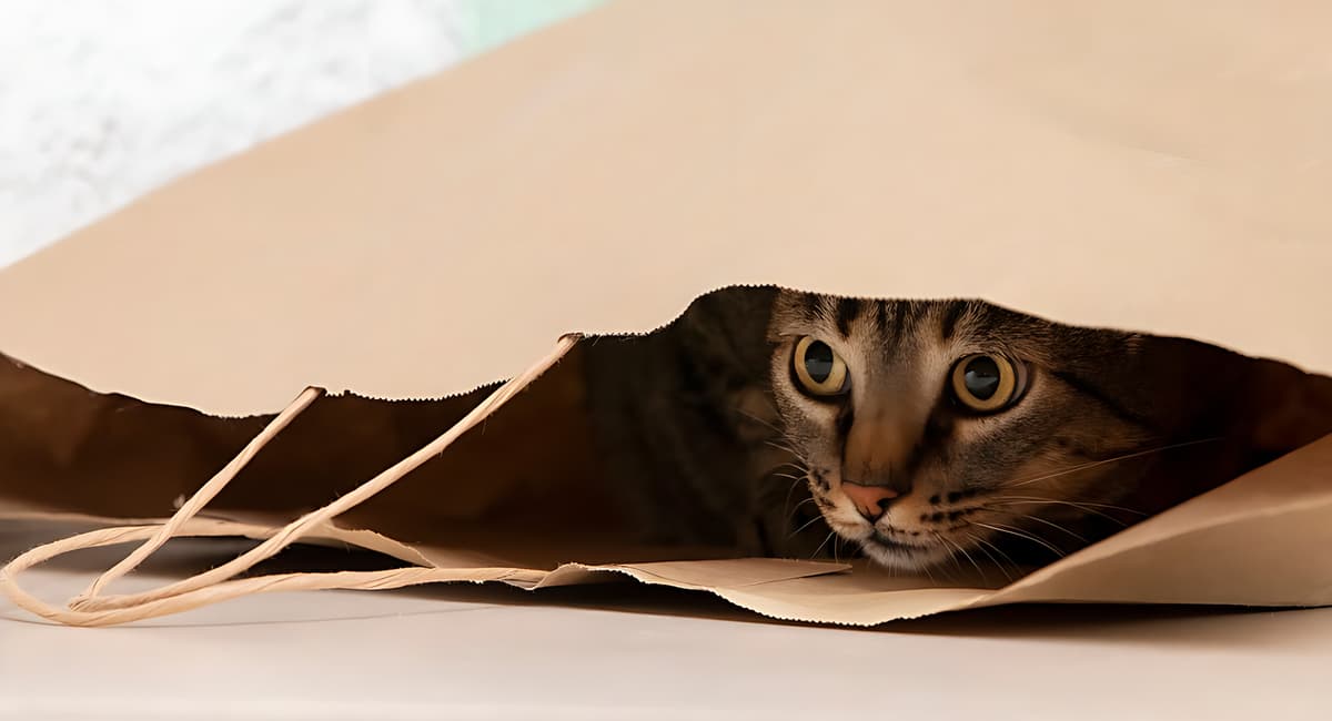 Зоопсихологи объяснили, почему кошки любят залезать в коробки и пакеты