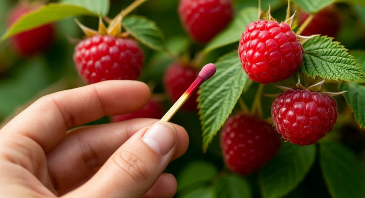 Бросаем 1 спичку в лунку — и малина засыпает ягодами с грецкий орех: никаких червяков, а результат на 15 кустах