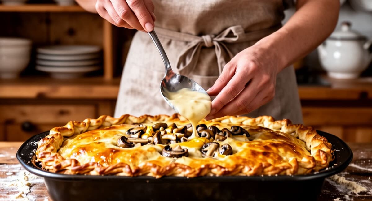 Просто смешала тесто ложкой — и вкуснятина уже на противне: бесподобный курник получается у всех с 1 раза