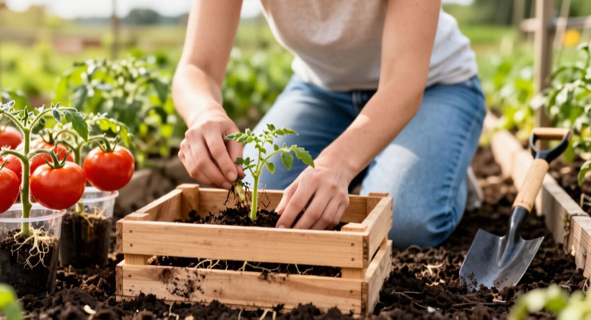 Пикирую томаты не в отдельные стаканы, а в общий ящик с шагом 8 см: научил фермер из Беларуси — места меньше, корней больше