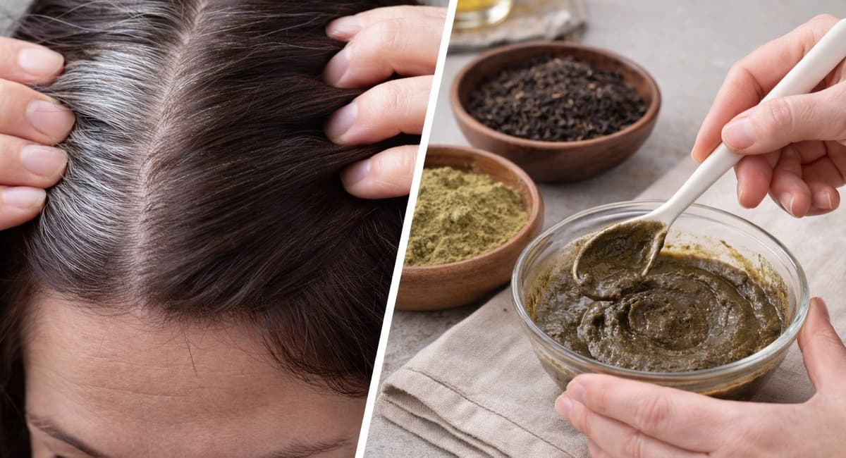 Седина уходит за 1 применение: наношу эту маску на 10 минут — и цвет волос как в 20 лет