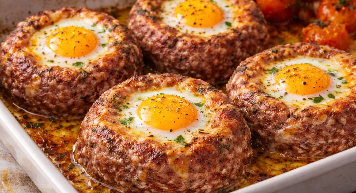 Беру самый дешевый фарш и готовлю «Гнезда»: мясные вкусняшки быстрее котлет и проще тефтелей