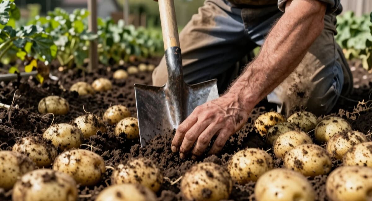 4 капли в лунку — и картошка выскакивает из земли гроздьями: клубни ровные, крупные, как куриное яйцо, без проволочника