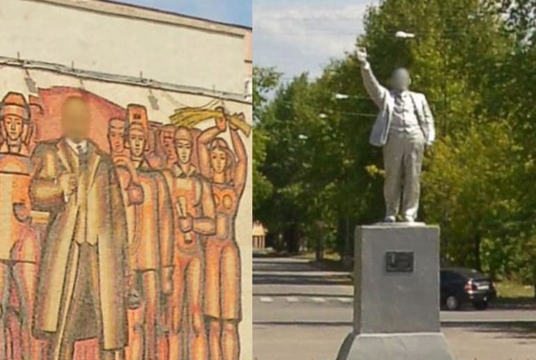 «Яндекс карты» стали замазывать лицо Ленина на объектах в Каменске-Уральском