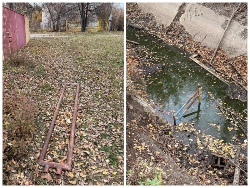 Люди могут провалиться! В Каменске-Уральском вандалы снова сломали ограждение дренажной канавы