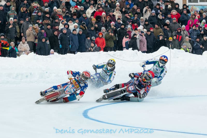 Серебро Хомицевича и напряжённая борьба: итоги первого финала ЧР по ледовому спидвею