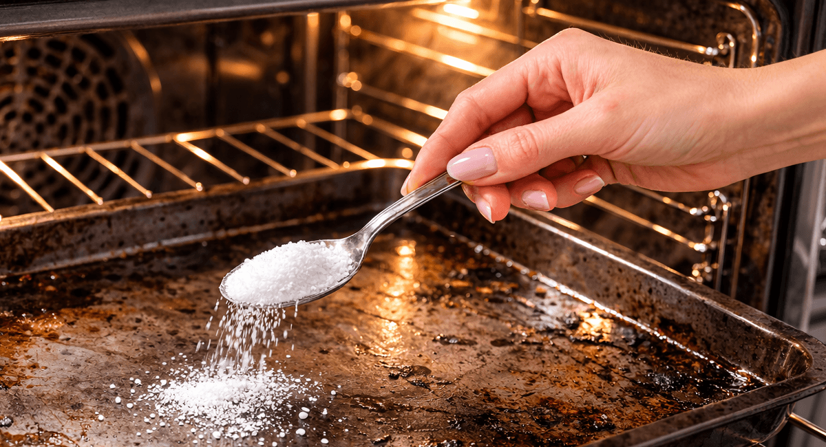 2 ложки на противень — и духовка чище новой: никакого липкого жира и закаменелого нагара