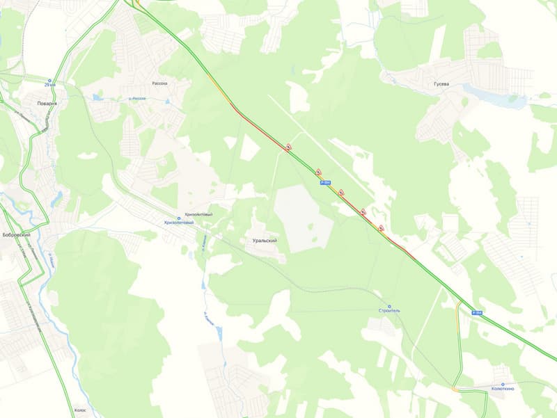 Пробки более 6 км образовались на трассе Каменск-Уральский – Екатеринбург из-за ремонта дорог